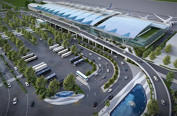 Phối cảnh nhà ga quốc tế T2 sân bay Đà Nẵng sau khi mở rộng. Phối cảnh nhà ga quốc tế T2 sân bay Đà Nẵng sau khi mở rộng.