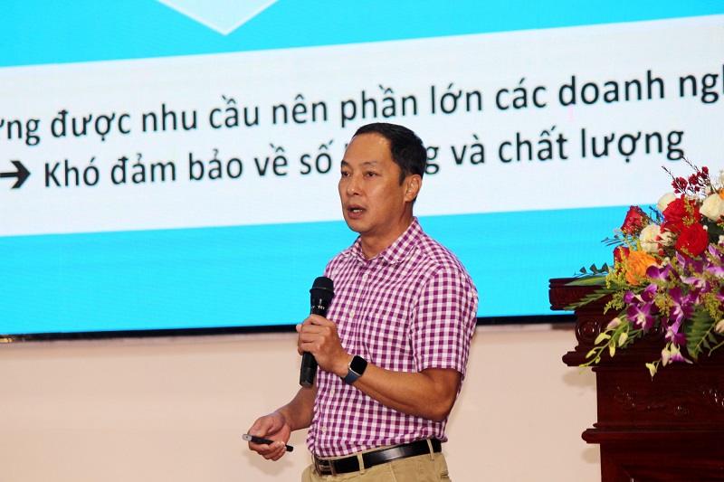TS Bùi Đức Quang - Phó Tổng giám đốc Tập đoàn Công nghệ TMA, chia sẻ về mô hình hợp tác đại học - doanh nghiệp về đào tạo và nghiên cứu trí tuệ nhân tạo. 