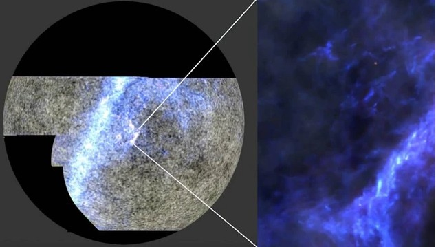 Hình ảnh được ghép nên bởi các quan sát gần đây của ALMA về vũ trụ sơ khai - Ảnh: CT Collaboration/ESA/Planck Collaboration