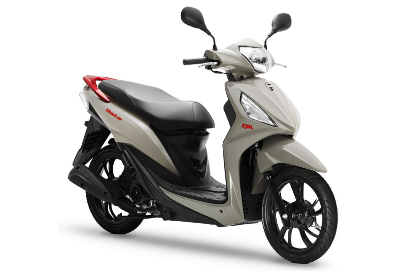 SYM Shark 50 2025 phiên bản màu xám đen.