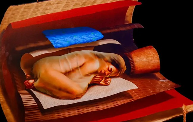 "Người đẹp ngủ" Peru được an táng rất phức tạp và cẩn thận trong ngôi mộ cổ - Ảnh đồ họa: ZAC