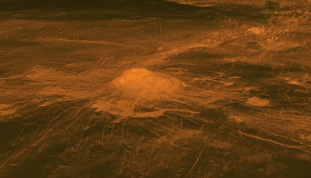 Núi lửa nơi hành tinh song sinh của Trái Đất - Ảnh: NASA