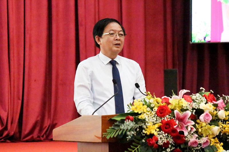 Bí thư Tỉnh ủy Gia Lai Hồ Quốc Dũng phát biểu chỉ đạo hội nghị.