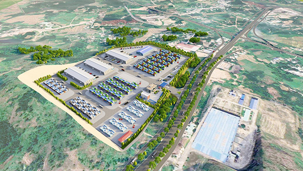 Phối cảnh dự án Trung tâm dịch vụ logistics Hoà Vang. Phối cảnh dự án Trung tâm dịch vụ logistics Hoà Vang.