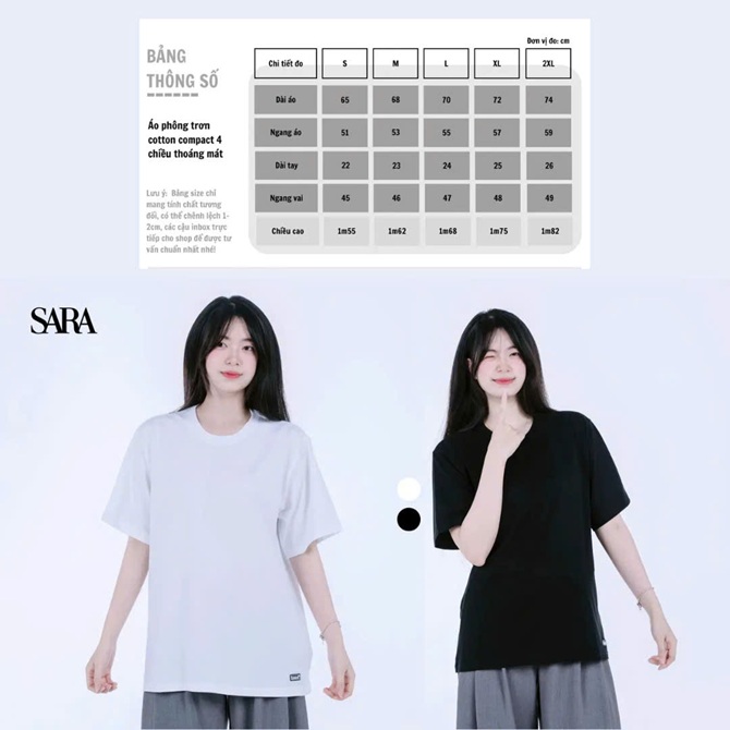 Mẫu phông trắng trơn cotton compact 4 chiều – bước thử đầu tiên của Sara khi mở rộng dòng áo phông unisex, giúp kiểm tra thị hiếu thực tế trước khi đầu tư quy mô lớn. Mẫu phông trắng trơn cotton compact 4 chiều – bước thử đầu tiên của Sara khi mở rộng dòng áo phông unisex, giúp kiểm tra thị hiếu thực tế trước khi đầu tư quy mô lớn.