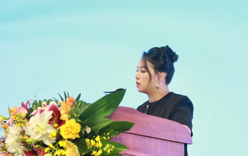 Bà Nguyễn Thị Diễm Hằng – Tổng Giám đốc Vinanutrifood Bình Định, chia sẻ tại hội nghị. Bà Nguyễn Thị Diễm Hằng – Tổng Giám đốc Vinanutrifood Bình Định, chia sẻ tại hội nghị.