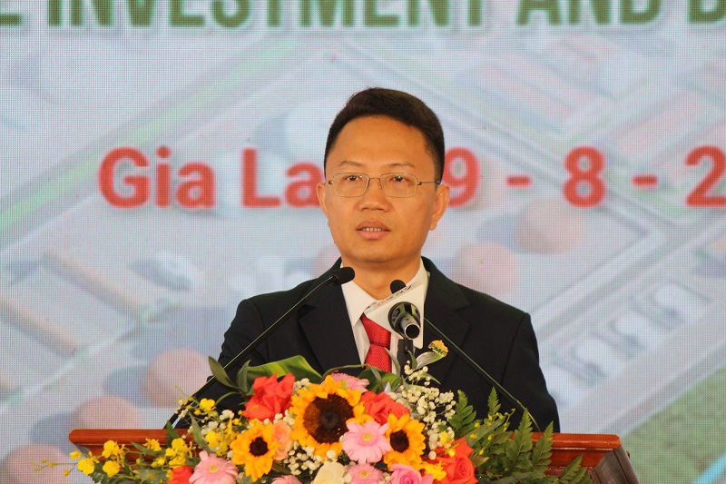 Ông Trần Như Long – Tổng giám đốc Công ty cổ phần Đầu tư Tập đoàn Phù Mỹ, phát biểu tại lễ khởi công.