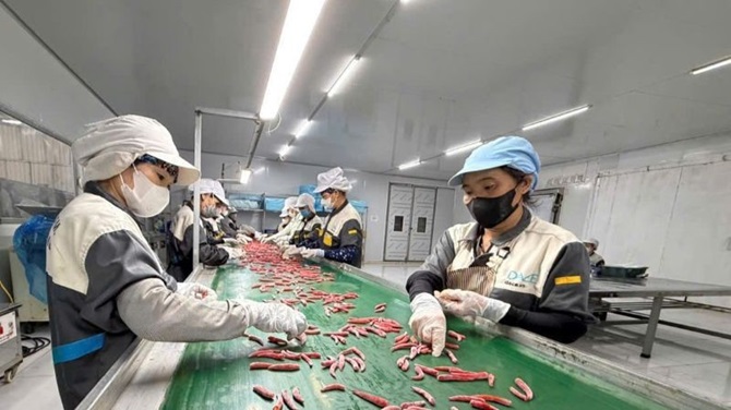 Doanh nghiệp tư nhân đầu tư dây chuyển sản xuất nông sản hiện đại, nâng cao năng suất và gia tăng giá trị sản phẩm phục vụ xuất khẩu. (Ảnh: PV) Doanh nghiệp tư nhân đầu tư dây chuyển sản xuất nông sản hiện đại, nâng cao năng suất và gia tăng giá trị sản phẩm phục vụ xuất khẩu. (Ảnh: PV)