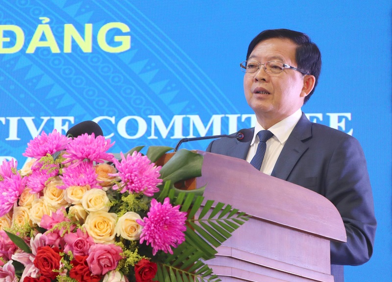 Bí thư Tỉnh ủy Gia Lai Hồ Quốc Dũng phát biểu tại hội nghị. Bí thư Tỉnh ủy Gia Lai Hồ Quốc Dũng phát biểu tại hội nghị.