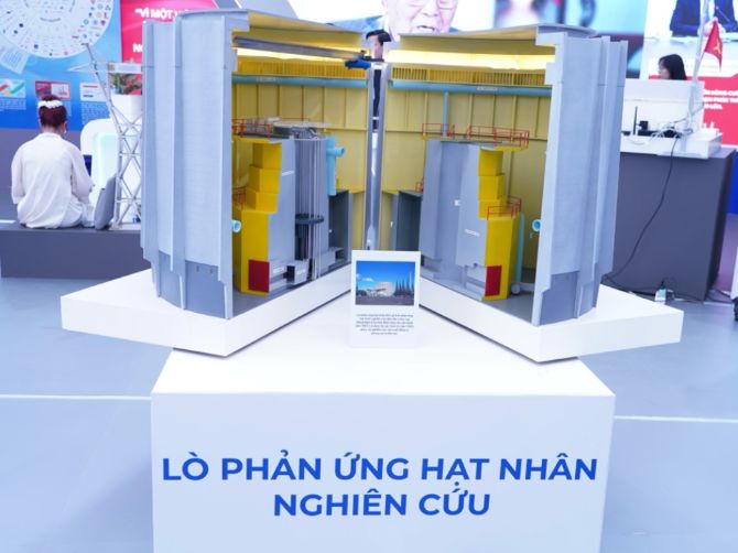 Mô hình lò phản ứng hạt nhân.