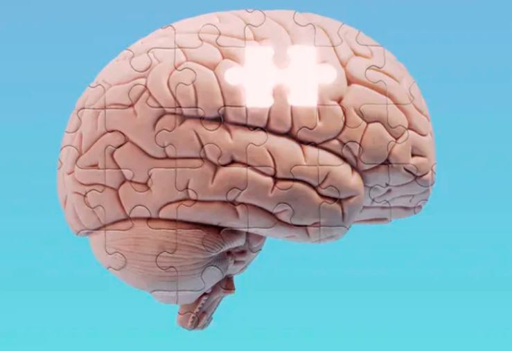 hình minh họa về bộ não con người được phủ bằng các hình dạng câu đố, với một mảnh ghép bị thiếu Hệ thống trí nhớ của chúng ta không tiến hóa để lưu trữ mọi thứ mà là để giúp chúng ta thích nghi và dự đoán tương lai. (Nguồn ảnh: Getty Images)