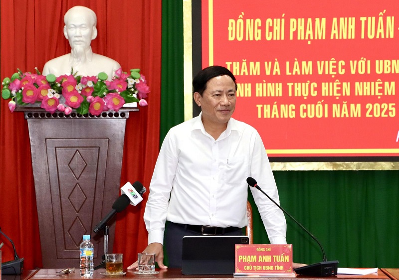 Chủ tịch UBND tỉnh Gia Lai Phạm Anh Tuấn kết luận buổi làm việc. Chủ tịch UBND tỉnh Gia Lai Phạm Anh Tuấn kết luận buổi làm việc.