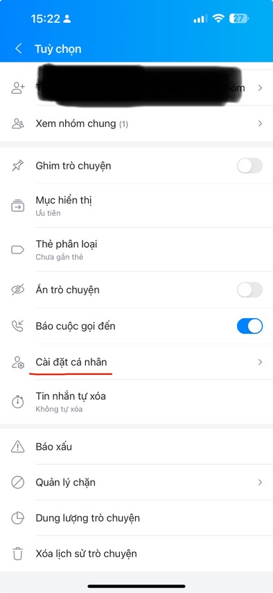 Vào phần Cài đặt cá nhân để thao tác dừng tải về tự động.