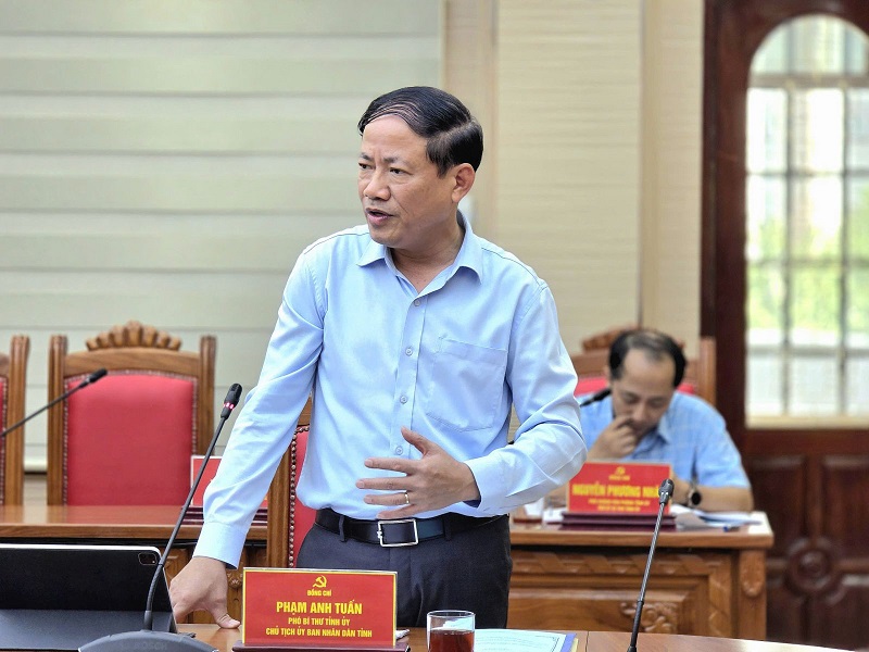 Chủ tịch UBND tỉnh Gia Lai Phạm Anh Tuấn phát biểu tại cuộc họp. Chủ tịch UBND tỉnh Gia Lai Phạm Anh Tuấn phát biểu tại cuộc họp.