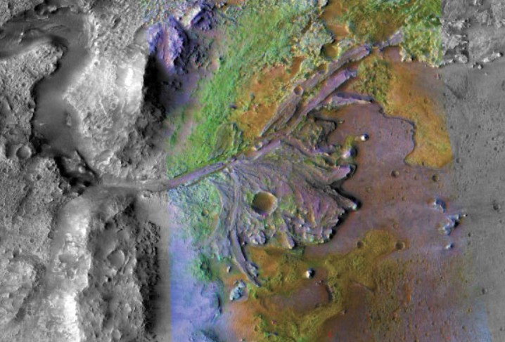Jezero Crater có thể đã từng nhiều lần ngập nước và sự sống - Ảnh: NASA