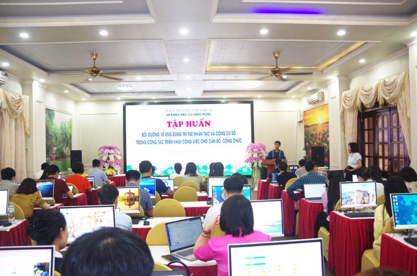 Toàn cảnh buổi tập huấn. Nguồn ảnh:Sở Khoa học và Công nghệ Nghệ An.