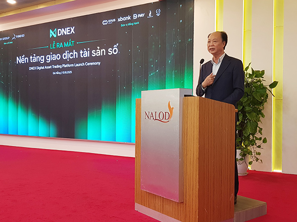 Chủ tịch Liên minh Tài sản số Việt Nam Nguyễn Đình Thắng phát biểu tại sự kiện. Chủ tịch Liên minh Tài sản số Việt Nam Nguyễn Đình Thắng phát biểu tại sự kiện.