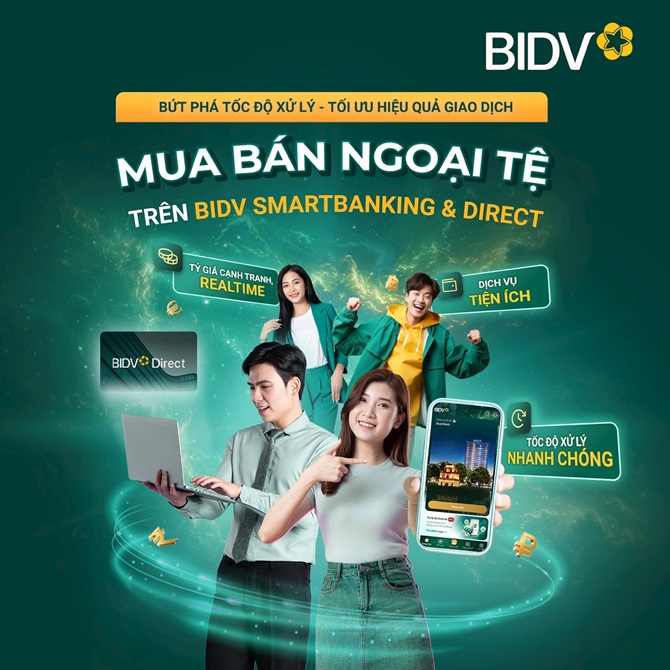 Với ứng dụng BIDV SmartBanking, Khách hàng cá nhân có thể dễ dàng thực hiện các giao dịch ngoại tệ Với ứng dụng BIDV SmartBanking, Khách hàng cá nhân có thể dễ dàng thực hiện các giao dịch ngoại tệ