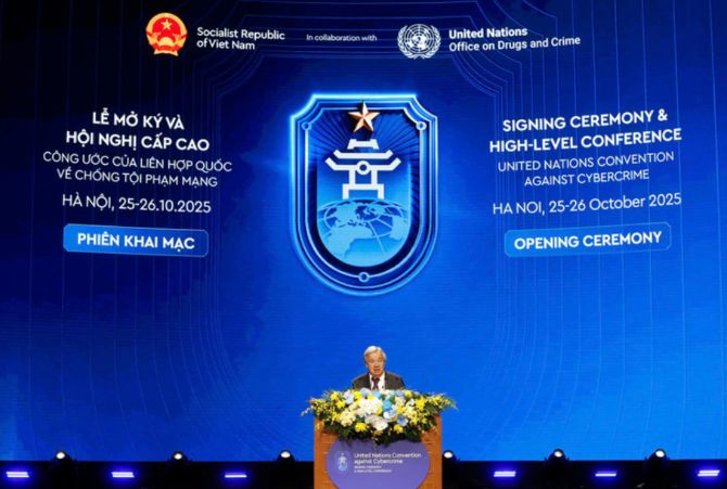 Tổng Thư ký Liên hợp quốc phát biểu tại buổi lễ. (Ảnh Thủy Nguyên) Tổng Thư ký Liên hợp quốc phát biểu tại buổi lễ. (Ảnh Thủy Nguyên)