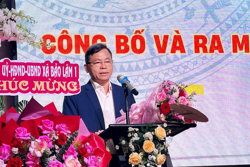 Ông Nguyễn Văn Triệu – Chủ tịch Hội Doanh nghiệp Bảo Lộc, phát biểu nhận nhiệm vụ.
