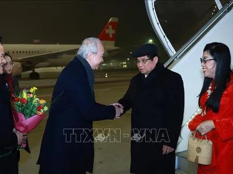 Thủ tướng Phạm Minh Chính tới Thụy Sĩ tham dự Hội nghị WEF Davos lần thứ 55