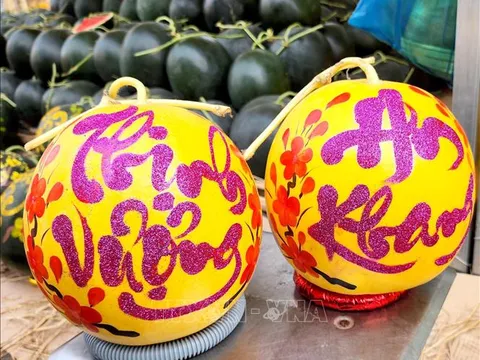 Trái cây đặc sản trưng bày dịp Tết hút khách 