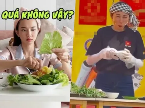 Dân mạng đào lại hình ảnh hoa hậu Thuỳ Tiên “méo mặt” trước thử thách ăn rau
