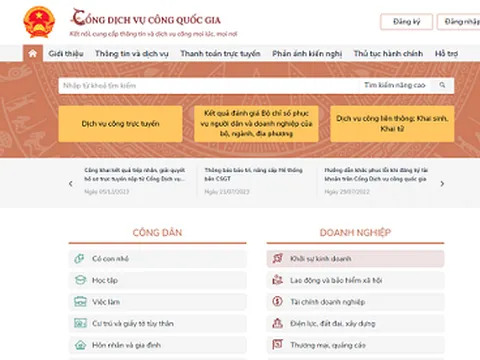 Cổng Dịch vụ công quốc gia trở thành điểm 'một cửa số' tập trung, duy nhất từ 27/6/2025
