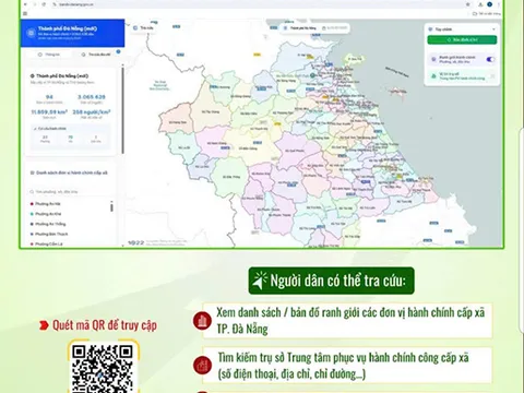 Đà Nẵng lập bản đồ số phường, xã, đặc khu phục vụ tra cứu của người dân