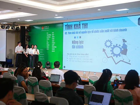 Sôi nổi cuộc thi 'Sinh viên nghiên cứu khoa học và khởi nghiệp đổi mới sáng tạo 2025' Đại học Đông Á