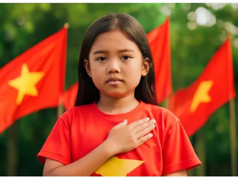 Sử dụng ChatGPT tạo ảnh chụp với rừng cờ Tổ quốc mừng ngày Quốc khánh