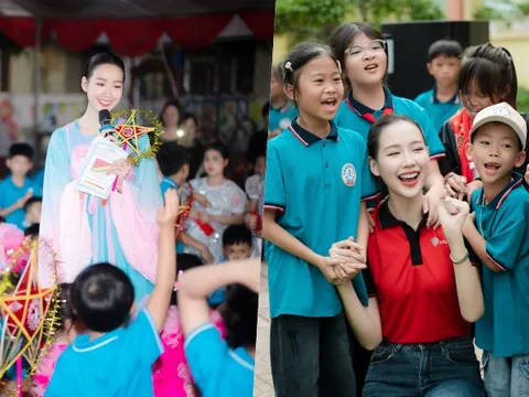 Hoa Hậu Bảo Ngọc 'Giao nắng, chuyển yêu thương' đến trẻ em vùng lũ tại Lạng Sơn và Quảng Ninh