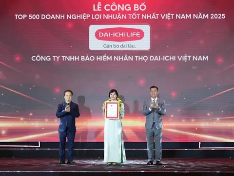 Dai ichi Việt Nam được vinh danh top 500 doanh nghiệp lợi nhuận tốt nhất