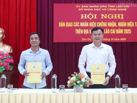 Lào Cai bàn giao 50 nhãn hiệu chứng nhận, nhãn hiệu tập thể cho các đơn vị, địa phương quản lý